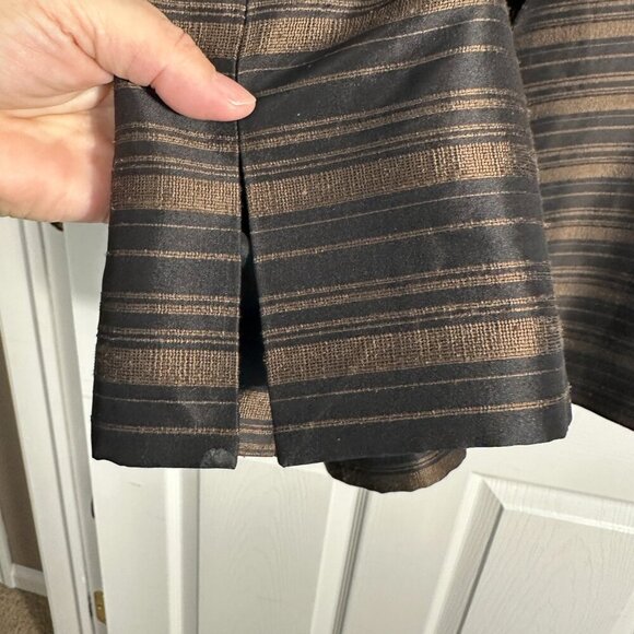 Linda Allard Ellen Tracy 100% silk open front jacket, size 12, textured - Picture 8 of 11